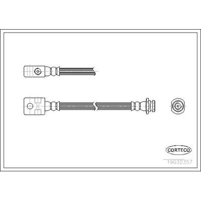 Fren Hortumu Ön Sağ Nissan Patrol GR (Y60)(09.1988->)  CORTECO 19032357