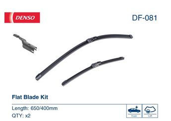 Silecek Süpürgesi Ön  650/400 mm - 26/16 inç DENSO DF-081  85212F4010 85212F4011 85222F4010 85222F4011 85222YZZDE 85212-F4010 85212-F4011 85222-F4010 85222-F4011 85222-YZZDE