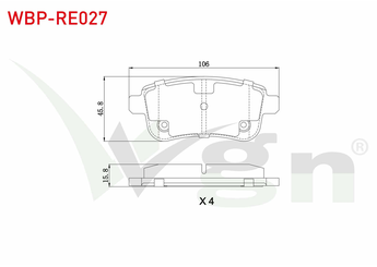 Fren Disk Balata Arka WGN WBP-RE027  