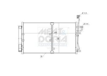Klima Radyatörü  VEKA 43-1604  20759647 20759648 4803979 4806936 4817557 4817564 96629581 96805196 020759647 020759648 04803979 04806936 096629581 096805196