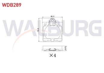 Fren Disk Balata Arka WALBURG WDB289  