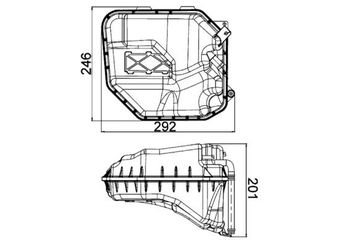 Radyatör Yedek Su Deposu  MAHLE CRT 9 000S  7L0121407F 7L0121407C 7L0 121 407 C 7L0121407E 7L0 121 407 E 7L0 121 407 F 95510614721 95510614722 95510614723