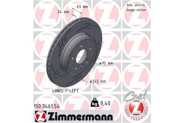 Fren Disk Ayna Arka Sağ ve Sol BMW 6 Serisi Coupe (E63)(2003->)  ZIMMERMANN 150.3461.54