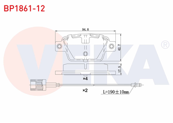 Fren Disk Balata Arka VEKA BP1861-12  