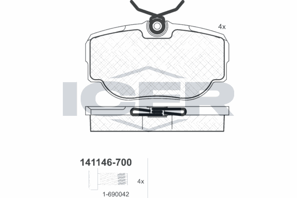 Fren Disk Balata Arka Land Rover Discovery (LT)(01.1999->)  AYD 60904B