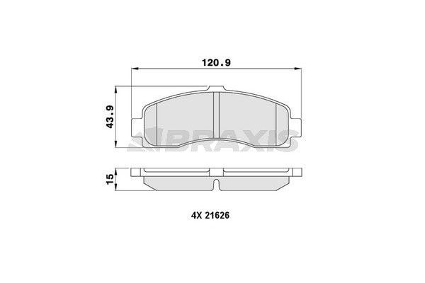 Fren Disk Balata Ön Nissan Micra (K11)(08.1992->)  BRAXIS AA0057