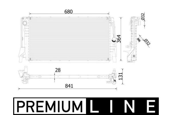 Su Radyatörü  BMW 2 Serisi Gran Tourer (F46)(2015->)  MAHLE CR 2321 000P