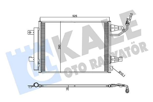 Klima Radyatörü  Mitsubishi Colt CZ3 Lim. 5-trg. (Z30A)(04.2004->)  KALE 342555
