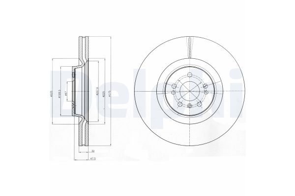 Fren Disk Ayna Ön Sağ ve Sol Mercedes GL -Serisi (BM 164)(03.2006->)  DELPHI BG9060C