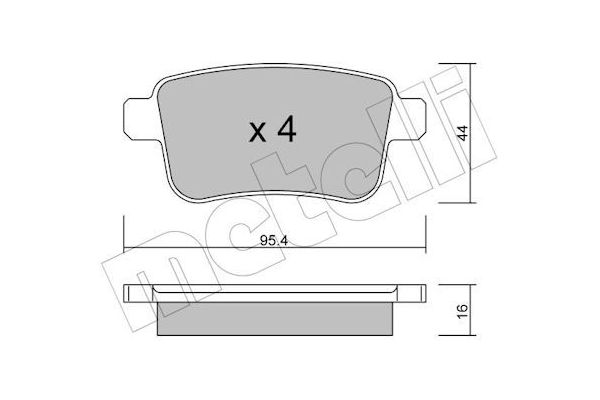 Fren Disk Balata Arka Renault Kangoo (F/KW0)(01.2008->)  FROW 230.1102.002