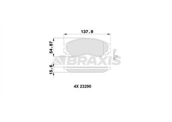 Fren Disk Balata Ön BRAXIS AB0245  MN102609 MR389547 MN102616 MR205256 MR205257 MR389532 MR389550 MR510680
