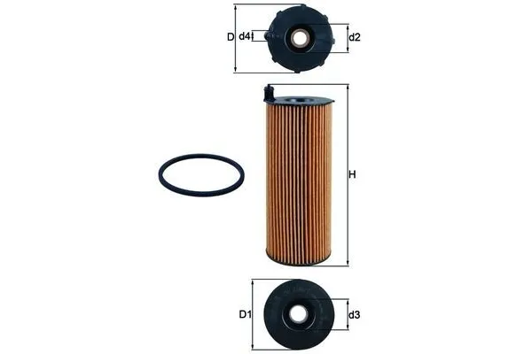 Yağ Filtresi  Audi A6 Sedan (4F2)(03.2004->)  MAHLE OX 196/1D