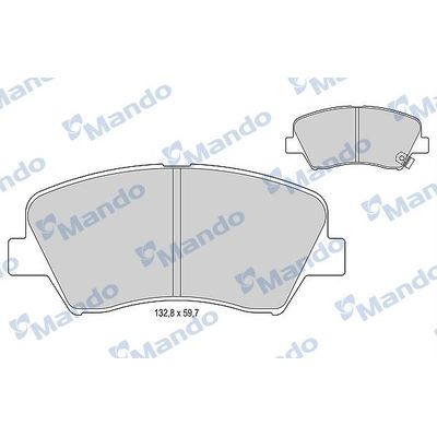 Fren Disk Balata Ön Hyundai Veloster (FS)(06.2011->)  MANDO MBF015343