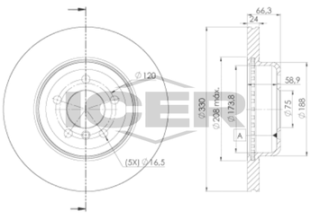 Fren Disk Ayna Ön Sağ ve Sol AP B2073VR  34116794429 34 11 6 794 429
