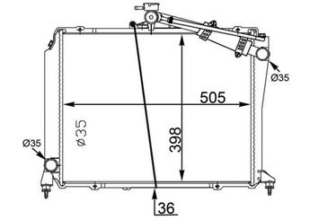 Su Radyatörü  MAHLE CR 1572 000S  1640075010 1640075020 1640075060 1640075061 1640075062 1640075070 1640075071 1640075072