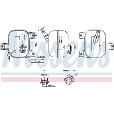 Radyatör Yedek Su Deposu  Fiat Doblo (263) Cargo/Combi/Pratico (12.2014->)  NISSENS 996246