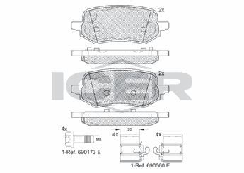 Fren Disk Balata Arka FORD ORJINAL KTL1TC2M007AC  KTL1TC2M007AC 2413374 2 413 374 2551324 2 551 324 36659376 36 659 376 KTL1TC2M007AB KTL1TC-2M007-AB KTL1TC-2M007-AC