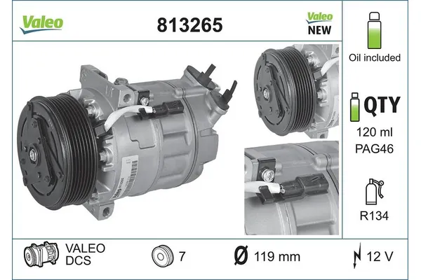 Klima Kompresörü  Renault Latitude (2010->)  VALEO 813265