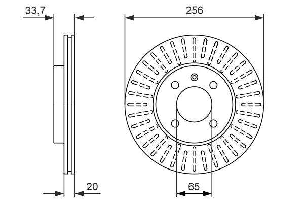Fren Disk Ayna Ön Sağ ve Sol Volkswagen Jetta II (165/167)(01.1984->1992)  BOSCH 0 986 479 853