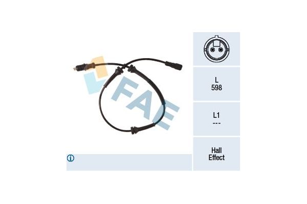 Abs Sensörü Ön Sağ veya Sol Renault Espace IV (JK0)(01.2002->)  FAE 78280