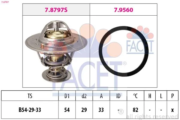 Termostat 82 °C  Chevrolet Orlando (2011->)  MGA 85283