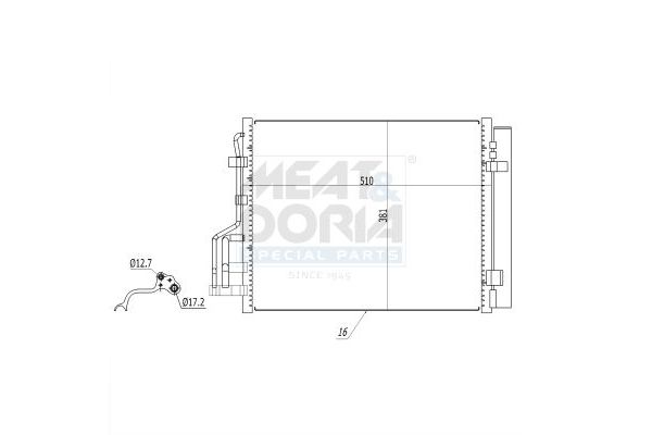 Klima Radyatörü  Hyundai i30 (FD)(06.2007->)  VEKA 43-2124