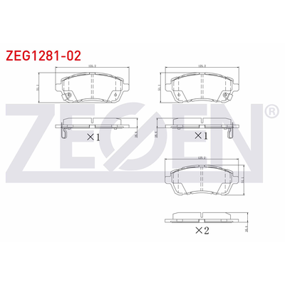 Fren Disk Balata Ön Ford Fiesta (CB1)(2008->)  ZEGEN ZEG1281-02