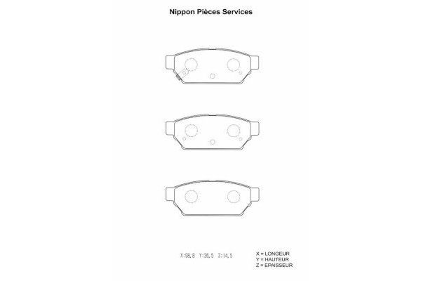 Fren Disk Balata Arka Mitsubishi Carisma 5 Kapı (DA0)(1998->)  MANDO MBF015713
