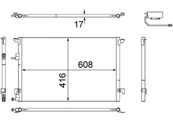 Klima Radyatörü  MAHLE AC 498 000S  12793296