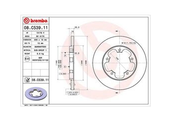 Fren Disk Ayna Arka Sağ ve Sol MAGNETI MARELLI 360406164201  1815599 2226519 BK312A315AB KK312A315AA
