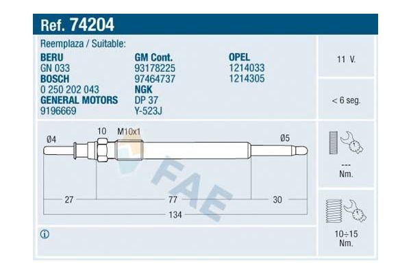 Isıtma Bujisi  KRAFTVOLL 05030089