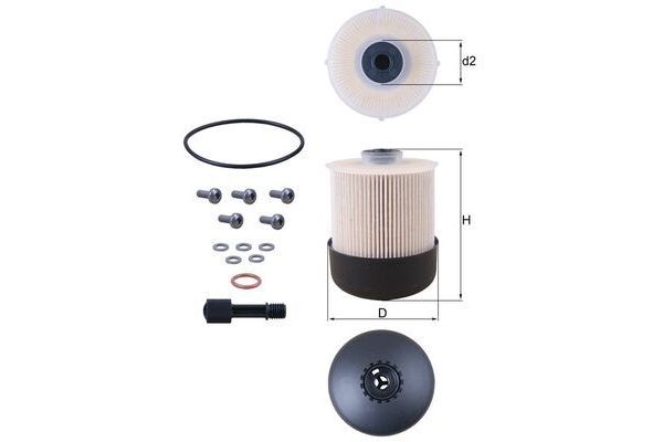 Yakıt Filtresi  Nissan NV250 Kapalı kasa (09.2019->)  MAHLE KX 338/26D