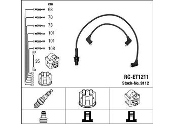 Buji Kablosu  NGK 9112  9091921324 90919-21324