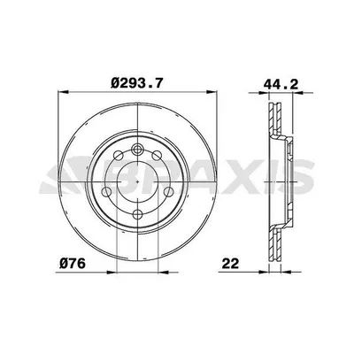 Fren Disk Ayna Arka Sağ ve Sol Volkswagen T6.1 Transporter Multivan (SH)(10.2019->2023)  BRAXIS AE0205