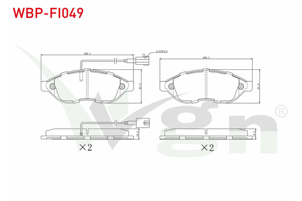 Fren Disk Balata Ön Fiat Ducato P.Van 33 (290)(04.2014->)  WGN WBP-FI049