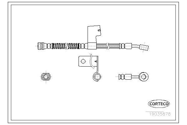 Fren Hortumu Ön Sol Hyundai Accent (LC)(2000->)  FROW 554.1112.006