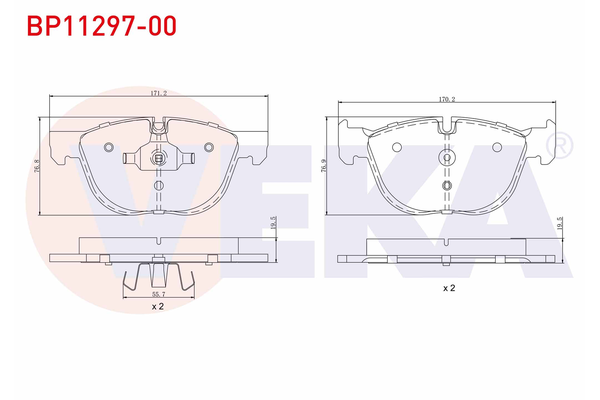 Fren Disk Balata Ön BMW X5 M Serisi (E70)(2009->)  VEKA BP11297-00