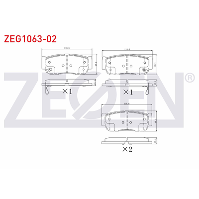 Fren Disk Balata Arka Ssangyong Rexton (04.2003->)  ZEGEN ZEG1063-02