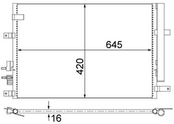 Klima Radyatörü  MAHLE AC 693 000S  60694767 0060694767 60698005 0060698005 50507287 50507288