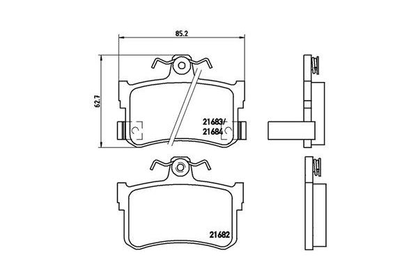 Fren Disk Balata Arka MG Rover MGF (RD)(1995->2002)  MAGNETI MARELLI 363700428027