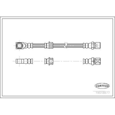 Fren Hortumu Ön Sağ veya Sol Opel Omega A (1986->)  MAHER 13744