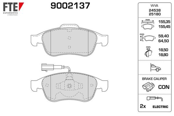 Fren Disk Balata Ön Alfa Romeo Giulietta (191)(2010->)  FTE 9002137