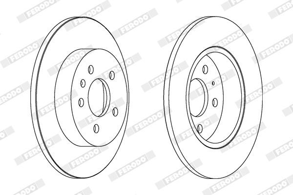 Fren Disk Ayna Arka Sağ ve Sol Audi A4 Cabriolet (8H)(01.2006->)  FERODO DDF1423C