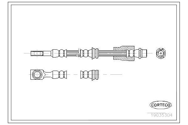 Fren Hortumu Ön Sağ veya Sol Opel Astra H GTC (2004->)  WALBURG WBH0315