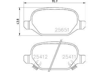 Fren Disk Balata Arka BREMBO P 23 151  77366388 68088919AA 068088919AA K68206120AA 00K68206120AA 68088919AB 68206120AA 77366453 77367514 K68088919AA K68088919AB