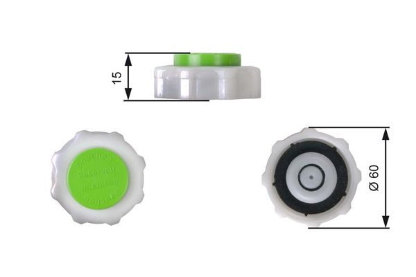 Radyatör Yedek Su Depo Kapağı  GATES RC209