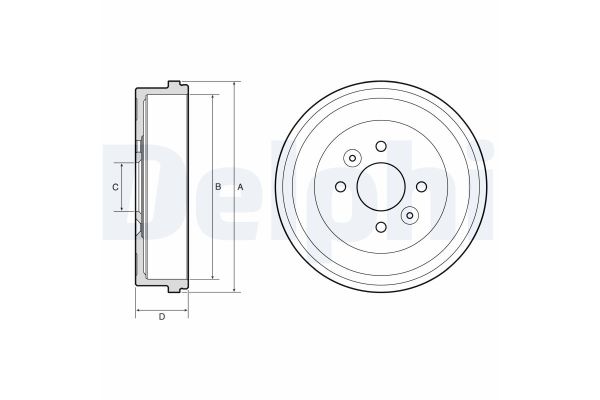 Kampana Arka Sağ veya Sol Mitsubishi Colt (VBX/VBE)(08.2023->)  DELPHI BF658