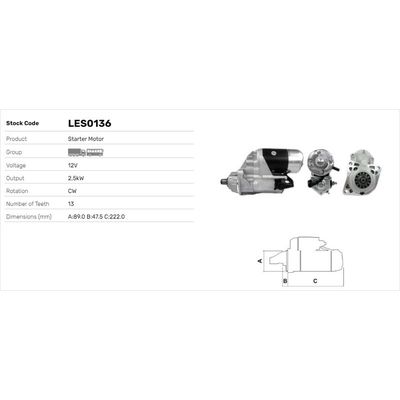 Marş Dinamosu  LUCAS ELEKTRIK LES0136