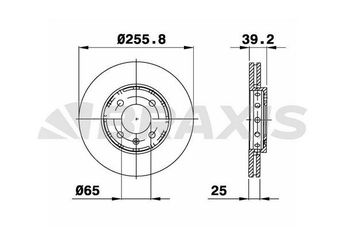 Fren Disk Ayna Ön Sağ ve Sol BRAXIS AE0687  6N0615301E