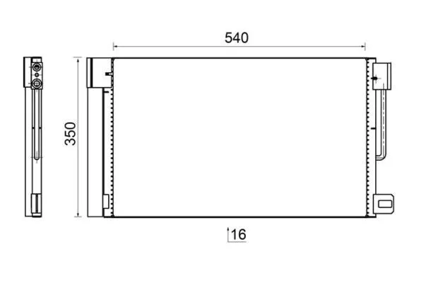 Klima Radyatörü  Peugeot Bipper (02.2008->)  MAHLE AC 367 000S